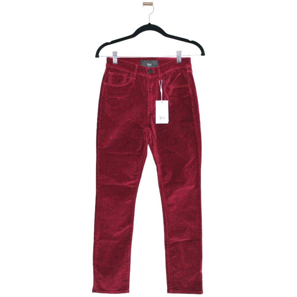 3x1 Higher Ground Cropped Stretch-cotton Velvet Size 24